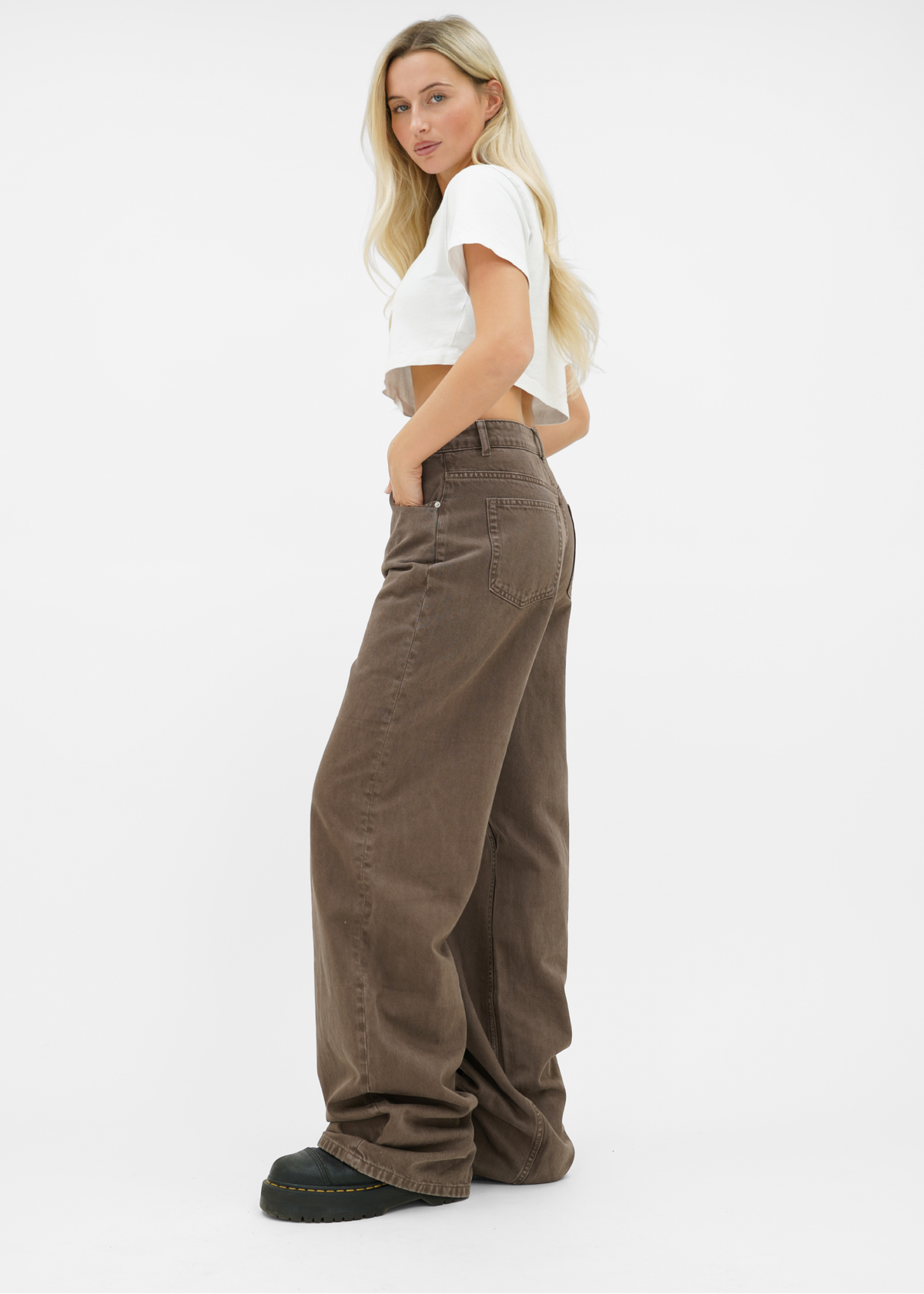 Baggy jeans washed brown (tall)