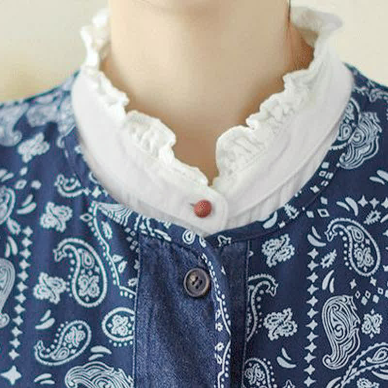 Buddha Stones Spring Fall Vintage Boho Button-Up Floral Tank Top Women's Vest With Pocket