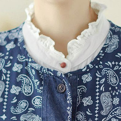 Buddha Stones Spring Fall Vintage Boho Button-Up Floral Tank Top Women's Vest With Pocket