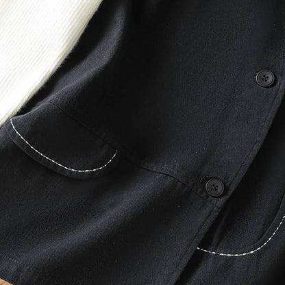 Buddha Stones Summer Casual Minimalist V-Neck Button-Up Solid Tank Top Women's Vest With Pocket