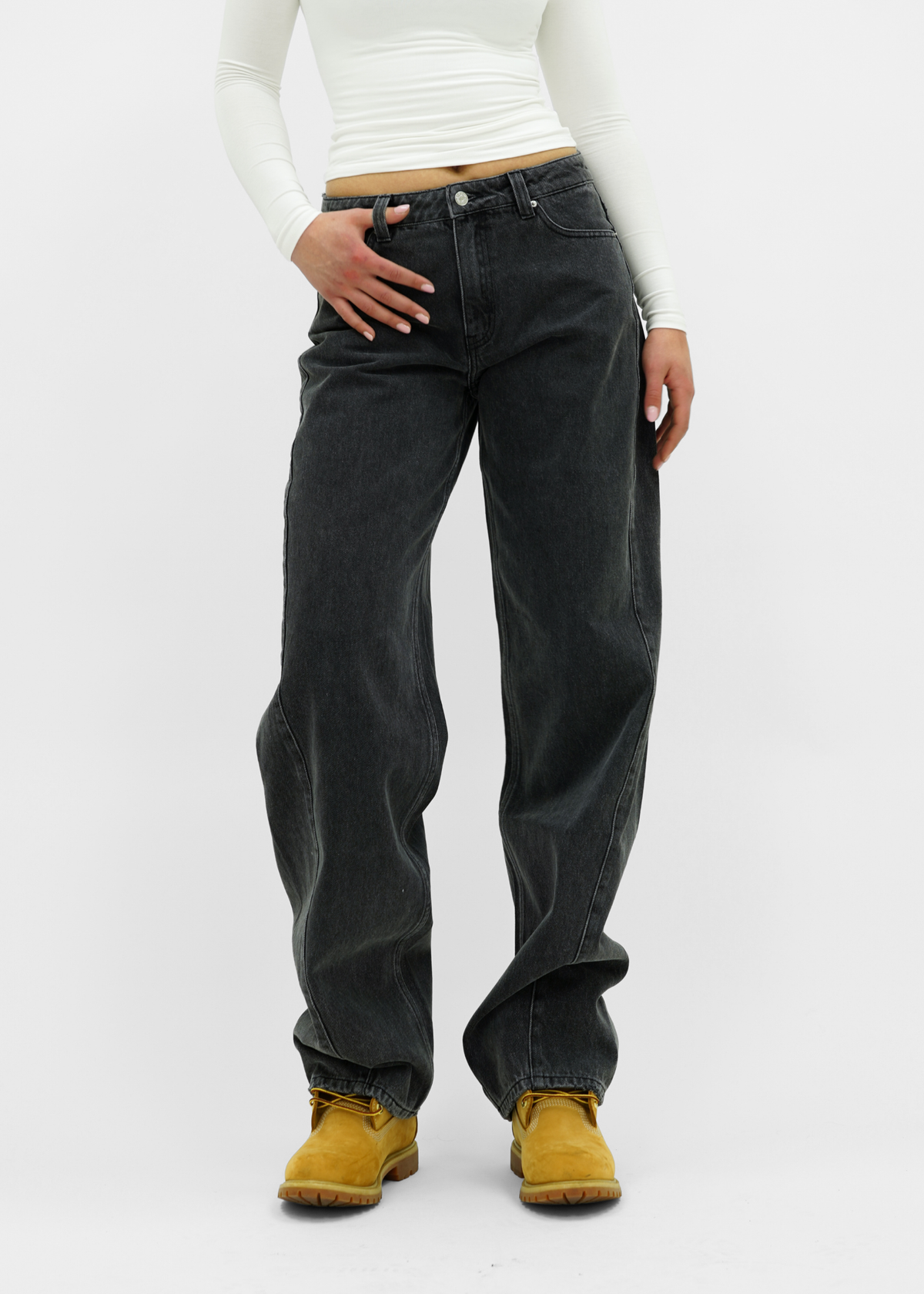 Balloon jeans dark grey (tall)